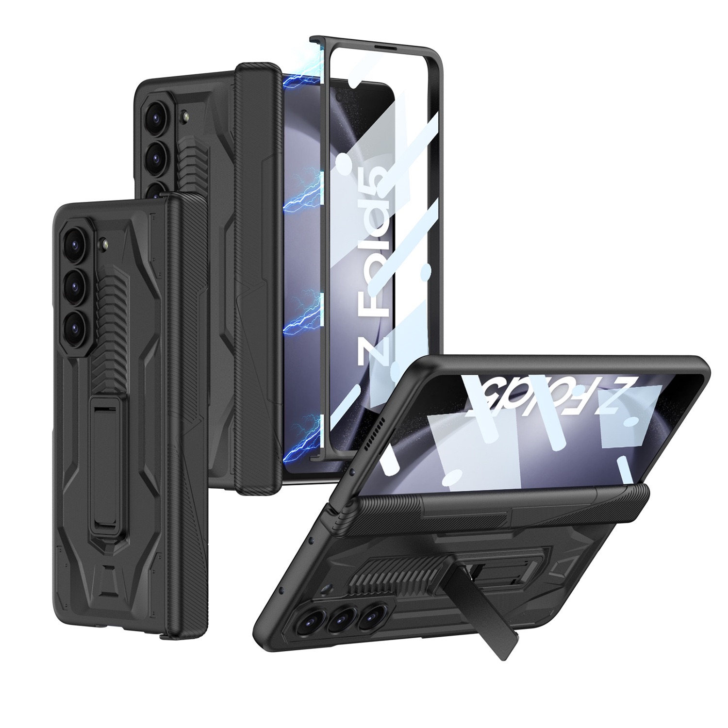 FOR SAMSUNG Z FOLD5/4/3 MAGNETIC ARMOR FILM FOLDBLE FASHIONABLE ALL-INCLUSIVE ANTI-FALL PROTECTIVE CASE