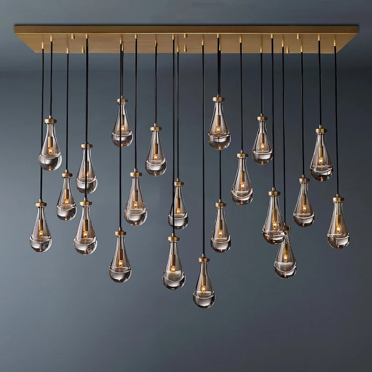 Rain Linear Glass Chandelier 72" Vjlight