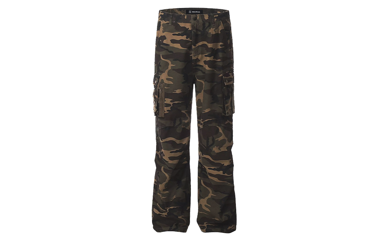 ROUTE 66 Casual Pants Unisex Camouflage