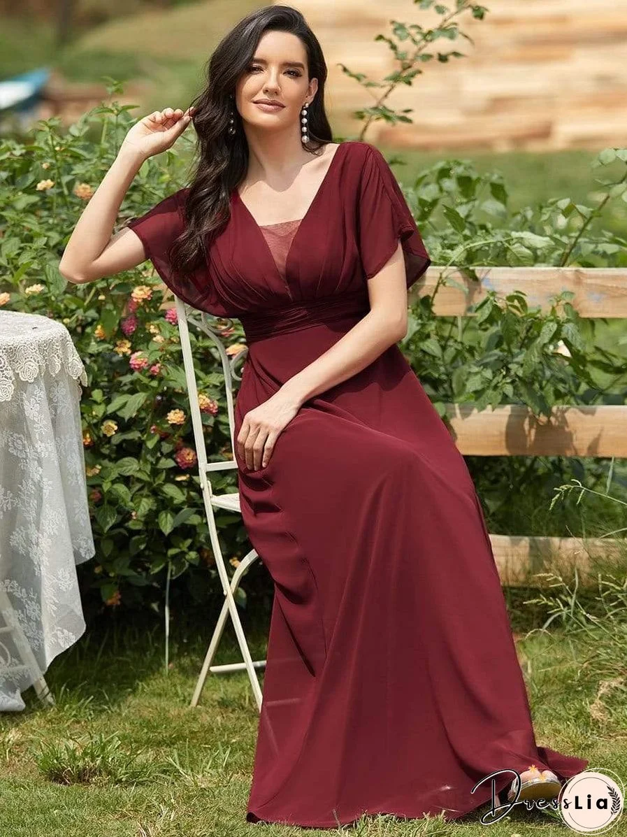 Flowy V-Neck Maxi Dress for Women