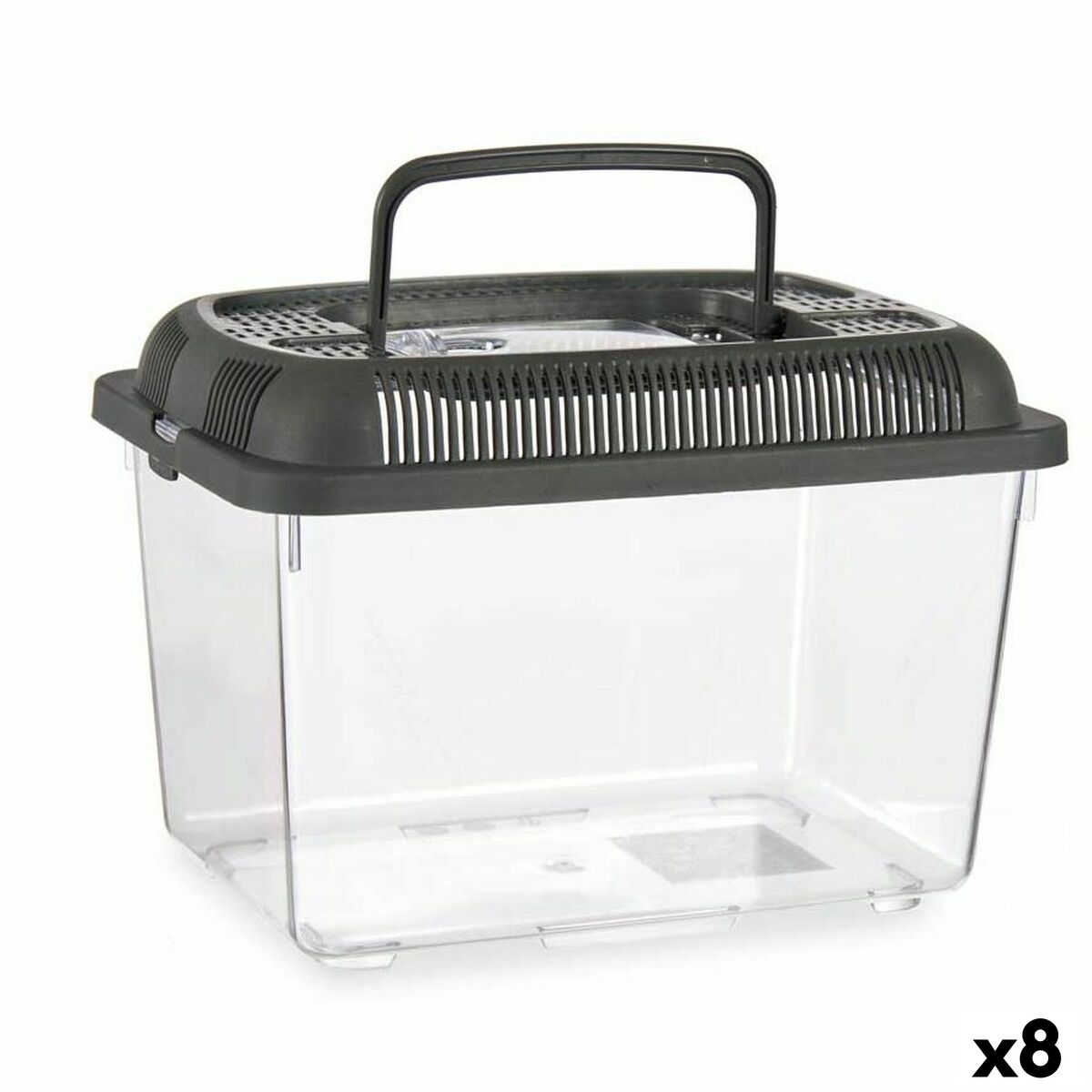 Fish tank Mascow Grey Plastic 7 L 20 x 20 x 30 cm With handle Large (8 Units)