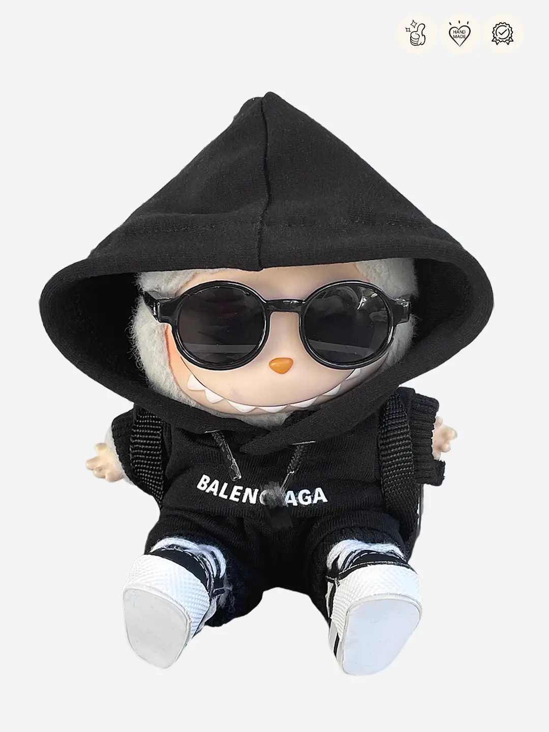 LABUBU Clothes Balenciaga Black Hoodie Outfit