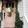 Cream Hydrangea Door Hanger Basket Wreath-mysite-Adracos