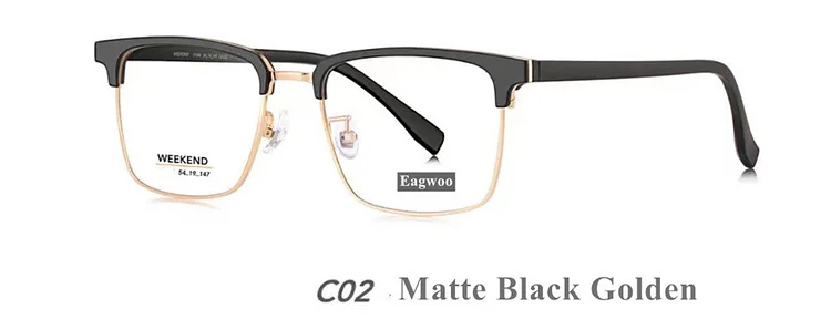 Eagwoo Metal Alloy Eyeglasses Full Rim Optical Eyebrow Vintage Nerd Frame Prescription Spectacle Designed Frame Men Glasses