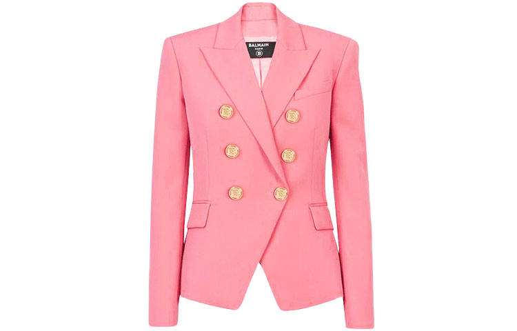 BALMAIN Business Suits Coats Women's Pink