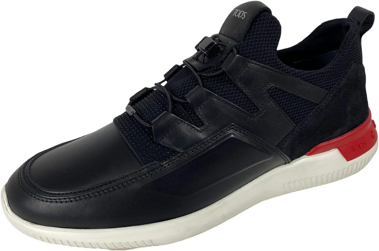 Tod's D10 sneaker uomo Code black leather/high tech fabric shoe man