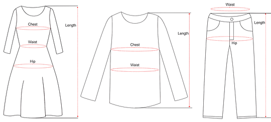 Przykładowy obraz tabeli rozmiarów