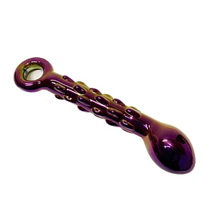 Colorful Crystal Glass Anal Plug Massage Stick