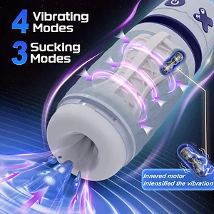 Male Sex Toys Blowjob Penis Stroker With 3 Suctions & 4 Vibrations