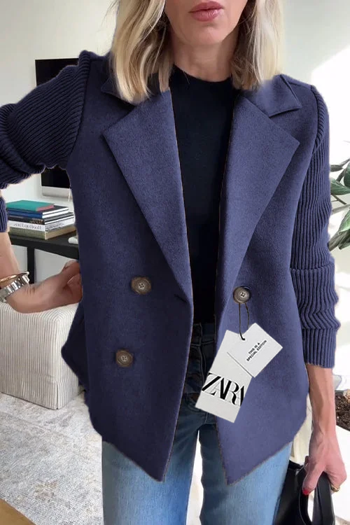 2025 Płaszcz z długimi rękawami i klapami