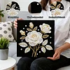 DIY Pearl Painting Rose for Home Decor with Frame(25x25cm)