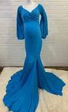 Maternity Photo Shoot Pregnant Split Long Maxi Pregnancy Dress