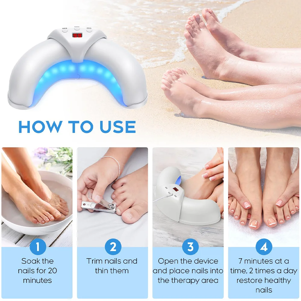 Nail Laser Fungus Device for Multiple Toenails & fingernails Nail Repair Solution for Damaged and Discolored Nails for Home Use