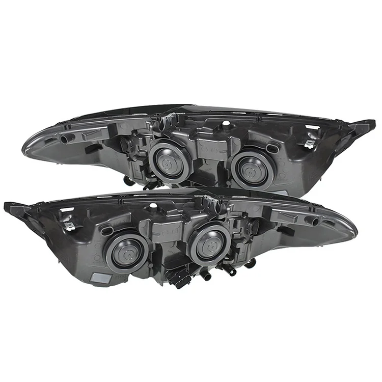 Silscvtt Headlights Front Head Lamps Replacement for 2013-2016 Ford Fusion (Halogen) Projector Headlights Pair Left+Right Side (Passenger Driver Side)