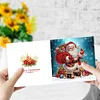 12Pcs Diamond Painting Santa Claus Greeting Cards Christmas Cards