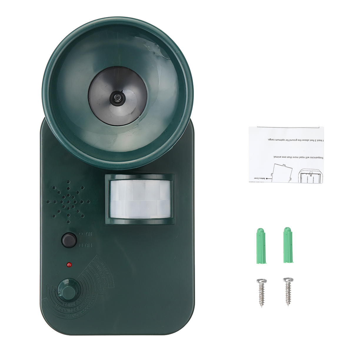 5000sqft 9v Dc Ultra Sonic Cordless Pest Animal Repeller Outdoor Safely Repel Various Animal
