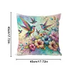 Flower Hummingbird-Pillow Case-3 strands 11CT Stamped Cross Stitch-45*45CM