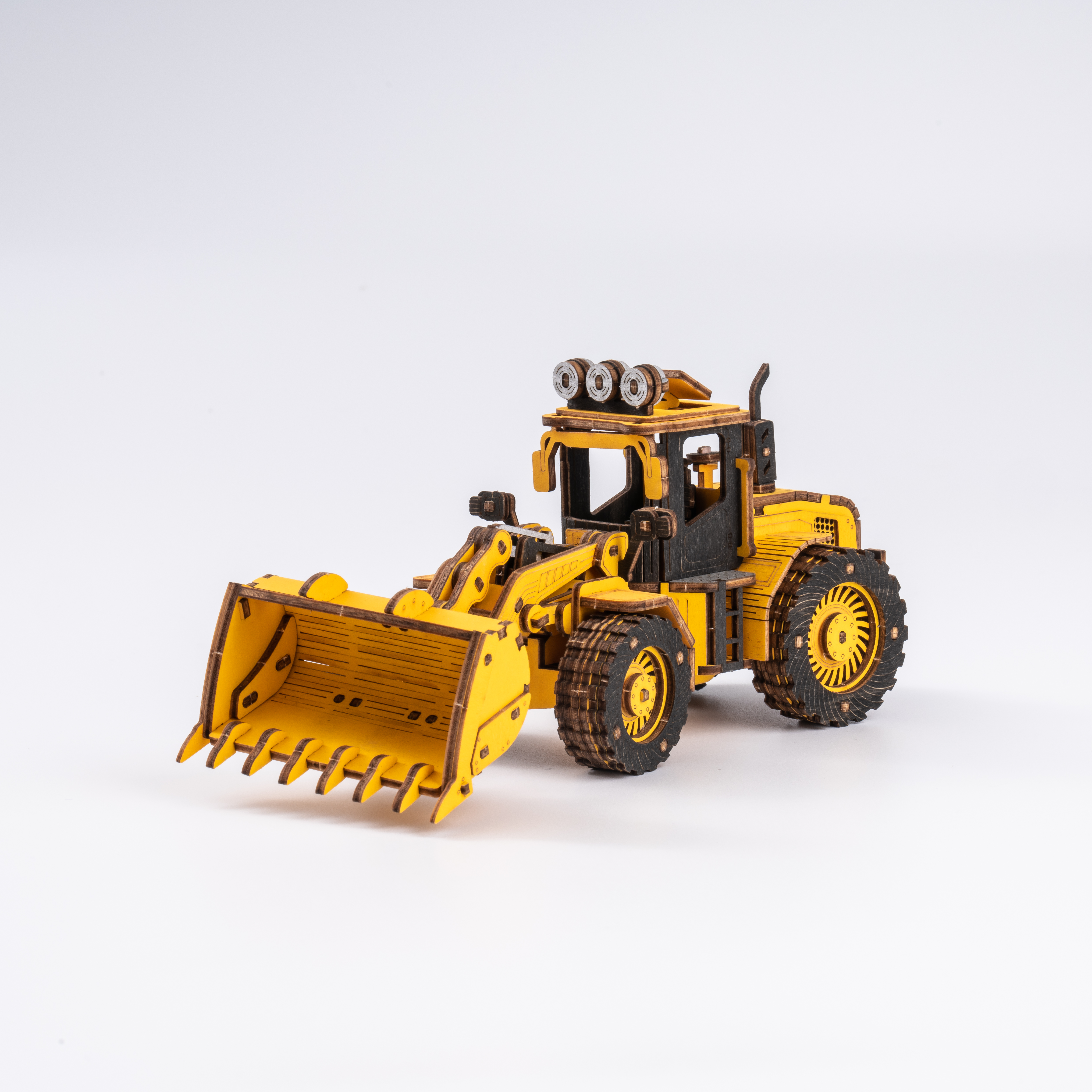 Wooden Bulldozer Engineering Vehicle 3D Wooden Puzzle TG509K 9