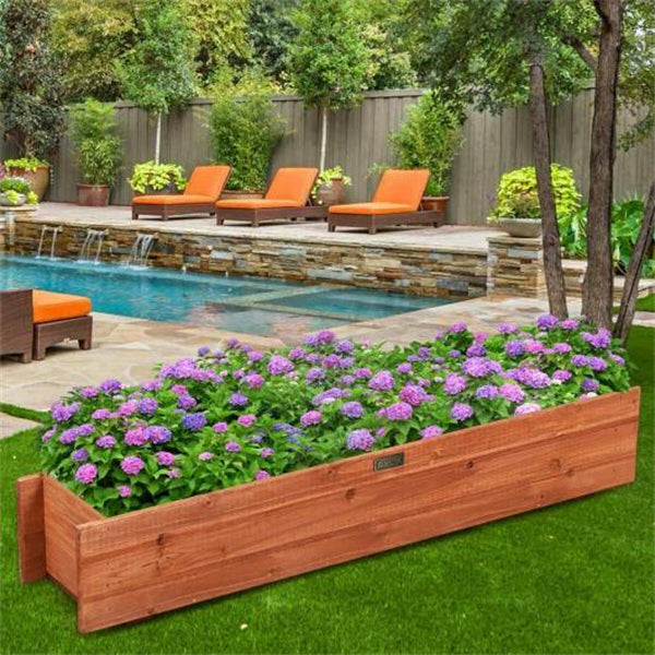 40 L x 12 W Wooden Raised Garden Bed Window Mounted Planter Box