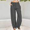 Gioiacombo&trade; Nuovi pantaloni casual larghi in cotone e lino da donna