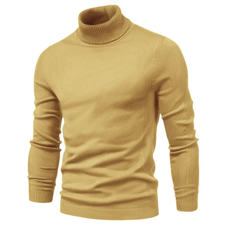 Men’s Turtleneck Basic Cashmere Base Sweater