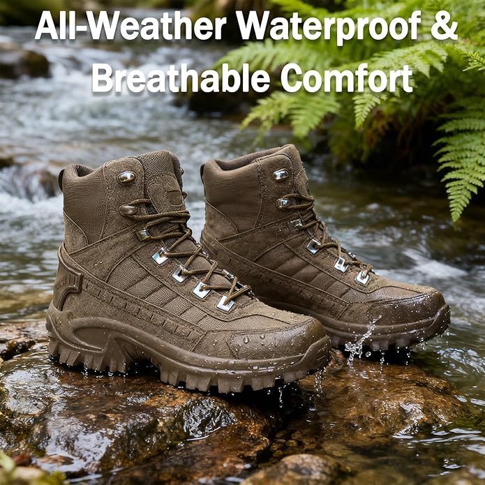 Mens Orthopedic Support Anti-Puncture Work Boots Waterproof Anti-Sprain Hiking Boots