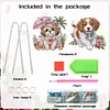 2Pcs Diamond Painting Puppy Diamond Painting Pendant for Garden Window Decor