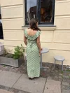 Luna dress with polka dots - Green/white