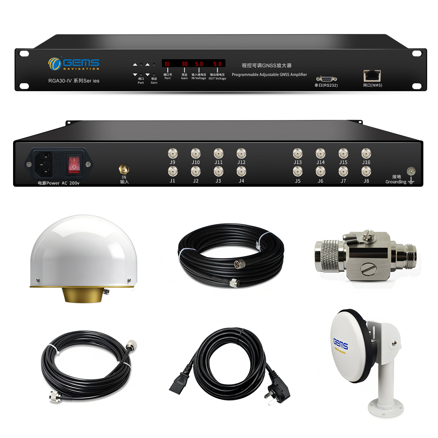 Independently Adjustable GNSS Repeater Kit GNSSRK-M-IV