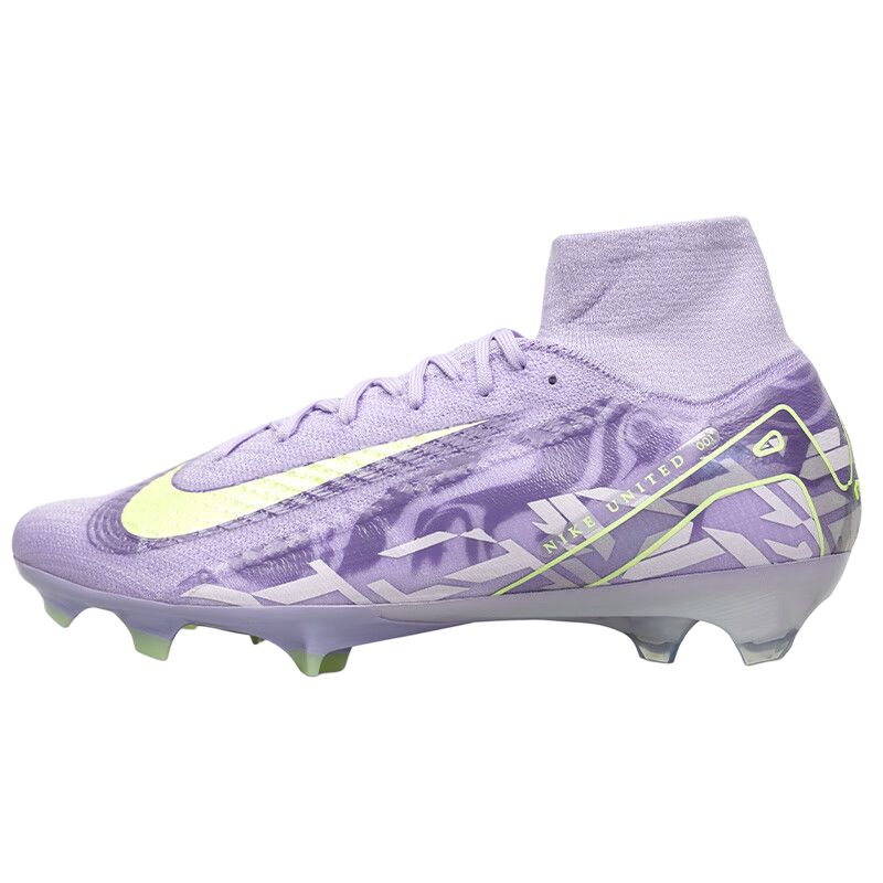 Nike Mercurial Superfly 10 Elite FG Rubber Long Studs Anti Slip Wear Resistant Soccer Shoes Unisex Purple