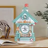 Diamond Painting Acrylic Blue House Clock Ornament