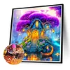Diamond Painting -DIY Round Dril House of Purple Tree(40x40cm)