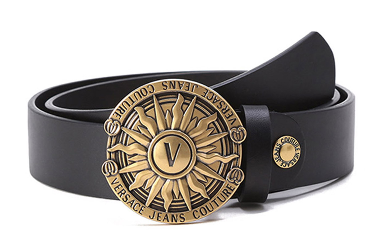 VERSACE JEANS COUTURE Leather Belts Men Black