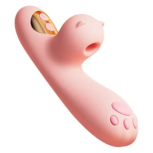 2 In1 Suction G-spot Clitoral Stimulator Vibrator Sucking Massage Stick