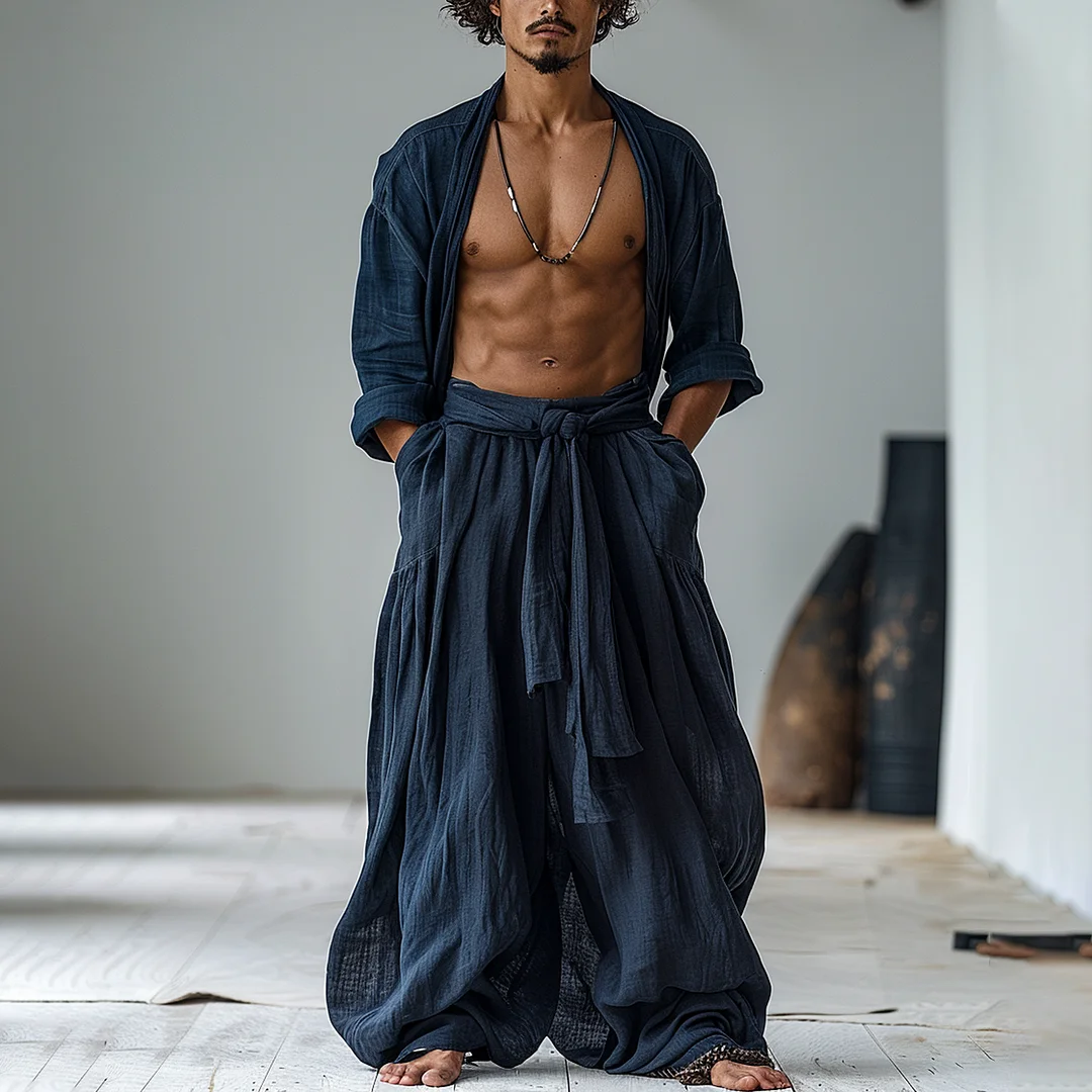 Oversized Breathable Linen Pants-inspireuse