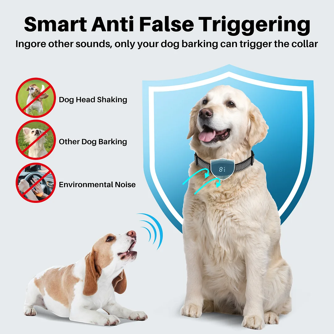 BEBANG Bark Collar for Dogs with 3 Modes Beep Vibration and Shock Dog Shock Collar for Small Medium and Large Dogs, Shock Collar for Dogs in Humane Effective Scientific Training Methods