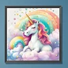 Diamond Painting-DIY Full Round Drill Colored Cloud Unicorn