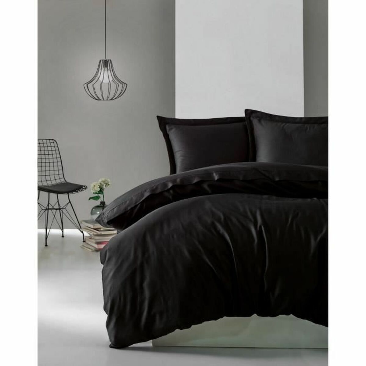 Duvet cover set Black 220 x 240 cm