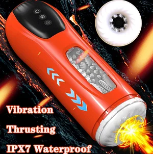 Lava - 4 In 1 Heating Thrusting Sucking Vibration Blowjob Masturbation Cup