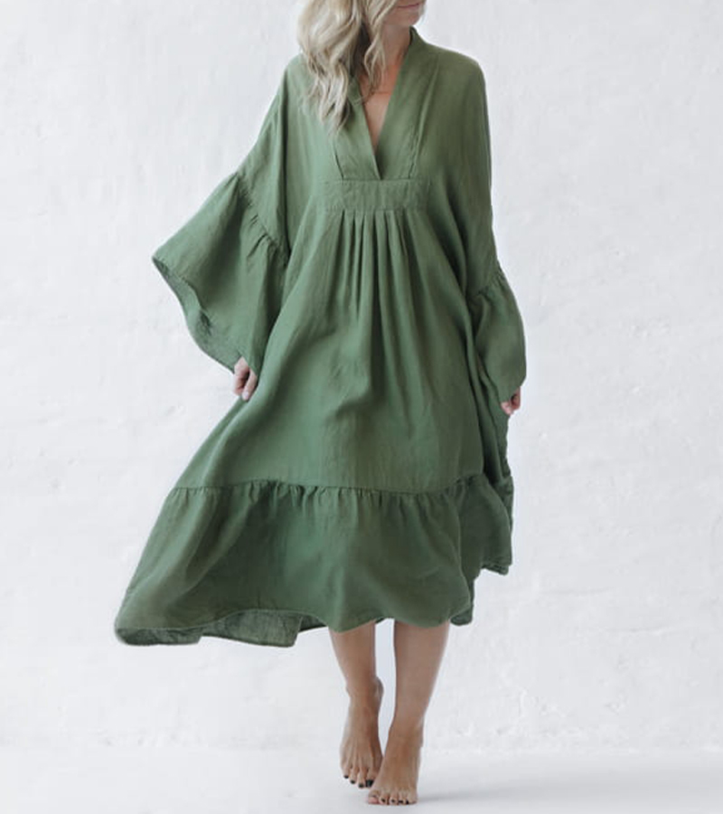 Classic V-Neck Midi dress-Neogeekshirts:luchamp