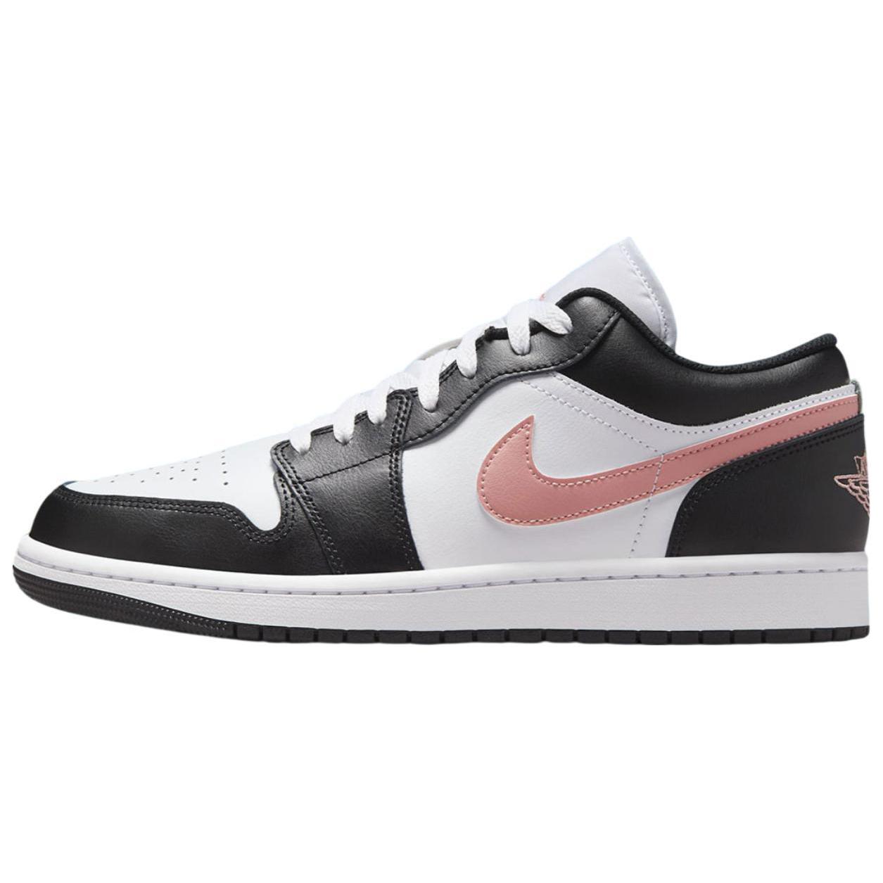 Jordan Air Jordan 1 Anti Slip Wear Resistant Low Top Vintage Basketball Shoes Unisex Black Pink