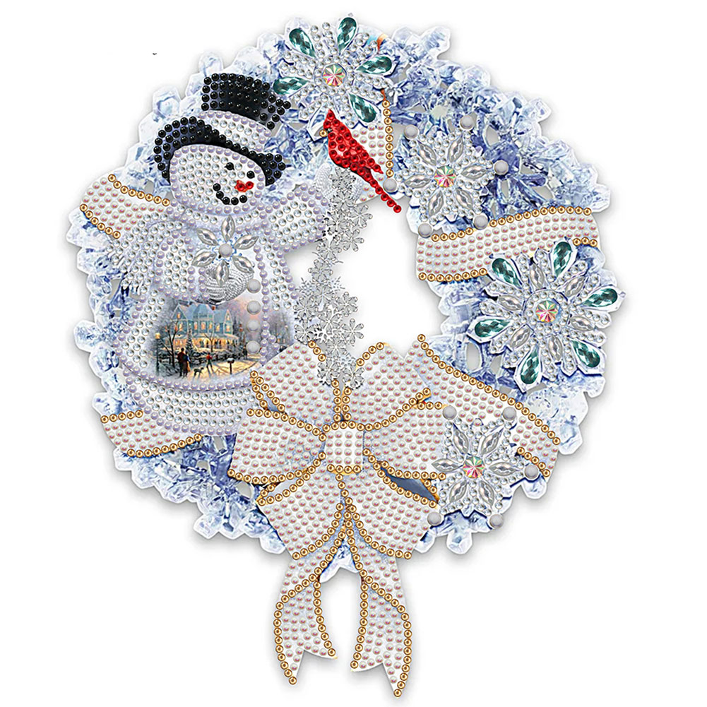Christmas Wreath Needlework DIY Diamond Embroidery Painting main image 0
