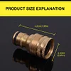 2 Pcs Faucet Fitting Brass Tap Quick Connector for Garden Tubing Car Washer Pipe