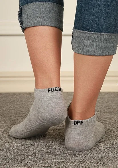 Letter Print Embroidery Unisex Ankle Socks