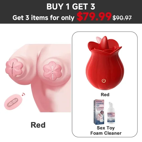 Remote Control Adjustable Rose Vibrating Nipple Clamps