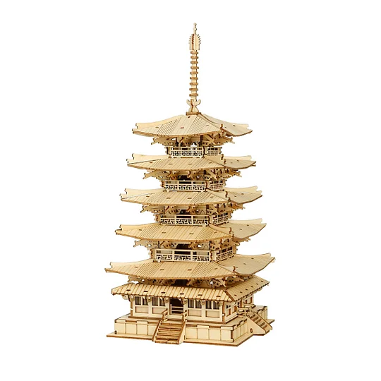 Rolife DIY Five-storied Pagoda 3D Wooden Puzzle TGN02 | Robotime Online