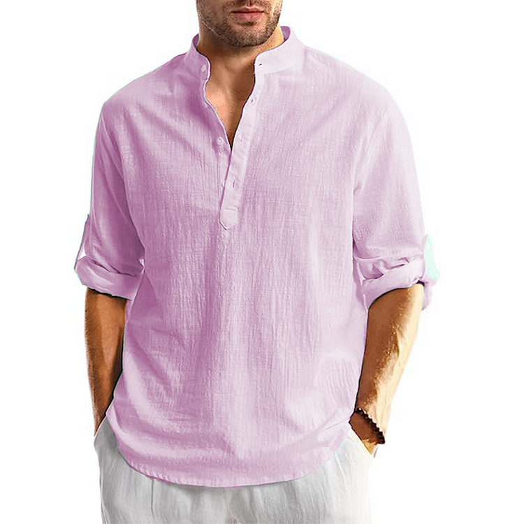 Men’s  Linen Casual Long Sleeve Shirt