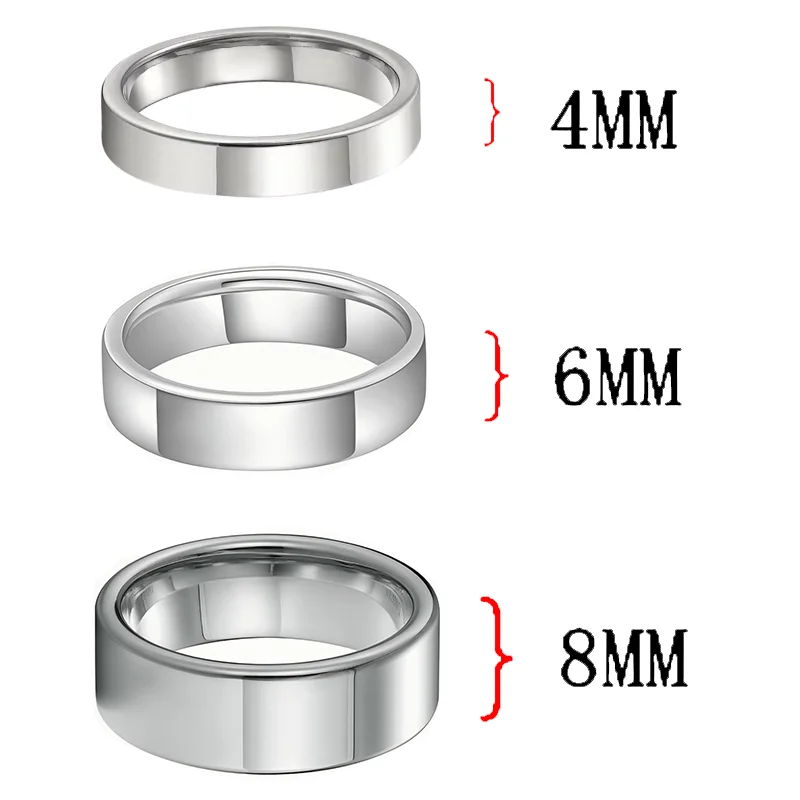 Men Women Sliver Capricorn Tungsten Carbide Rings Couple Wedding Bands Flat Comfort Fit 4MM 6MM 8MM Width
