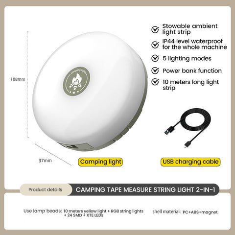 Outdoor Waterproof Portable Stowable String Light – gelmalls