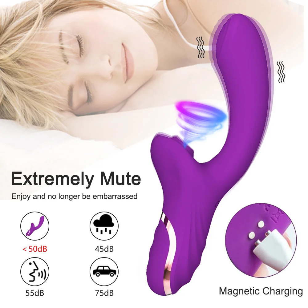 Soft Silicone 2-in-1 Vibrator with 10 Clitoral and G-Spot Stimulation Modes